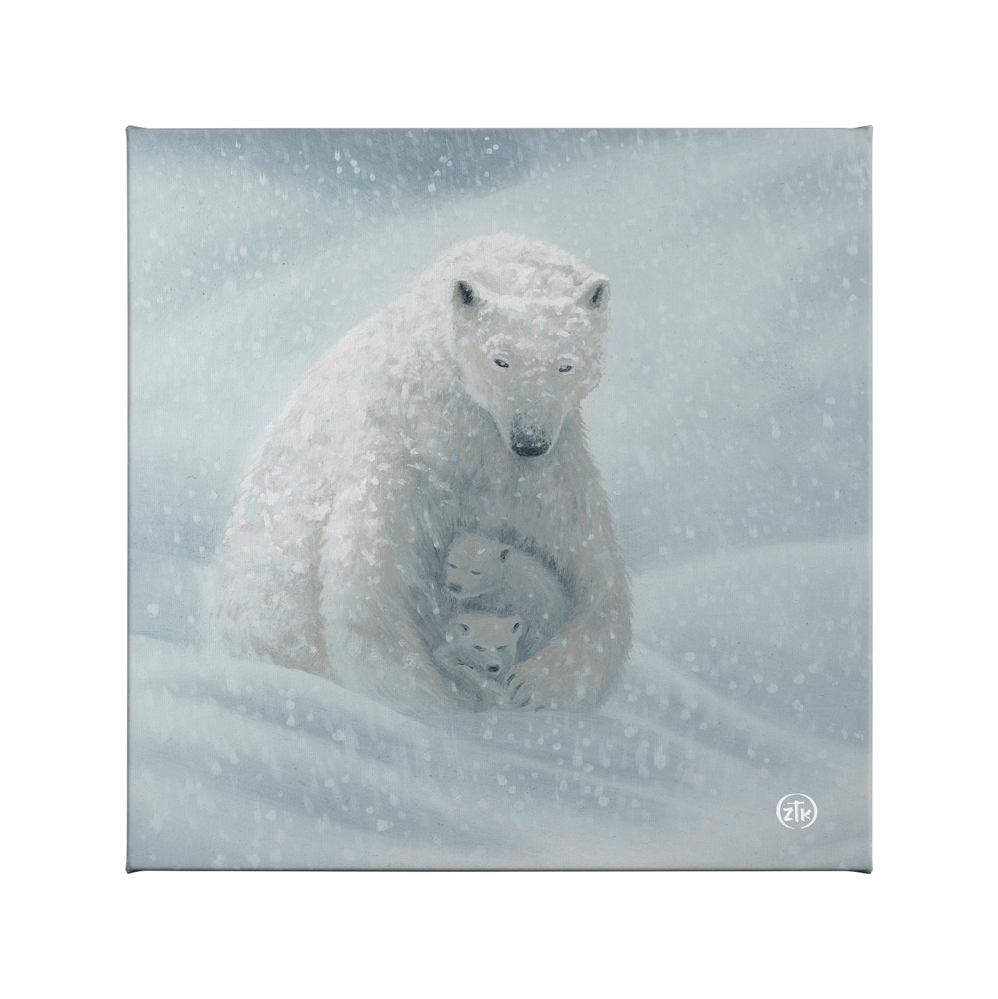 A Mother's Warmth - 14" x 14" Gallery Wrapped Canvas