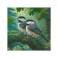 Chickadees in Spring - 14" x 14" Gallery Wrapped Canvas