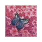 Flower Patch Visitor - 14" x 14" Gallery Wrapped Canvas