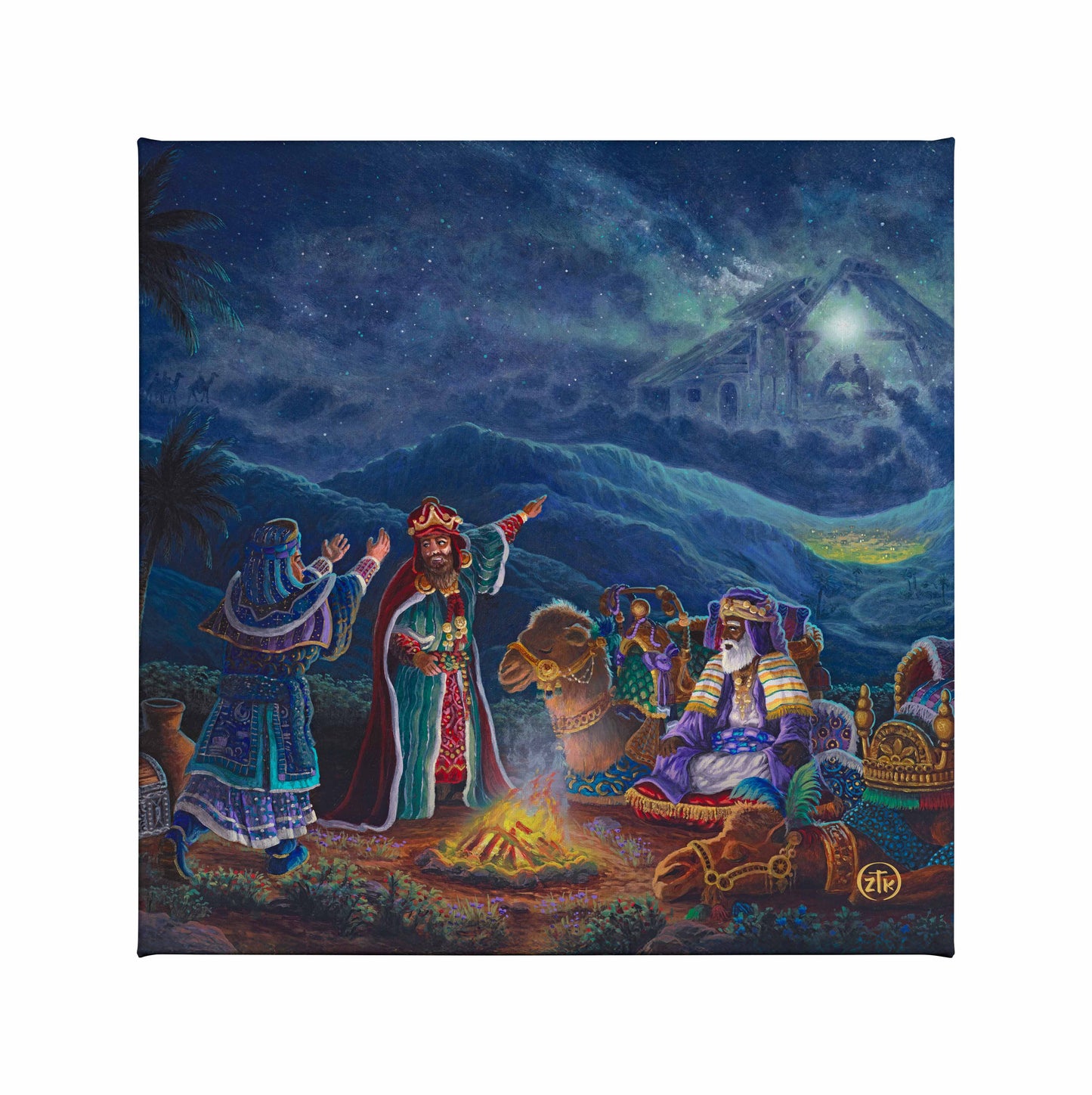 The Three Wisemen - 14" x 14" Gallery Wrapped Canvas