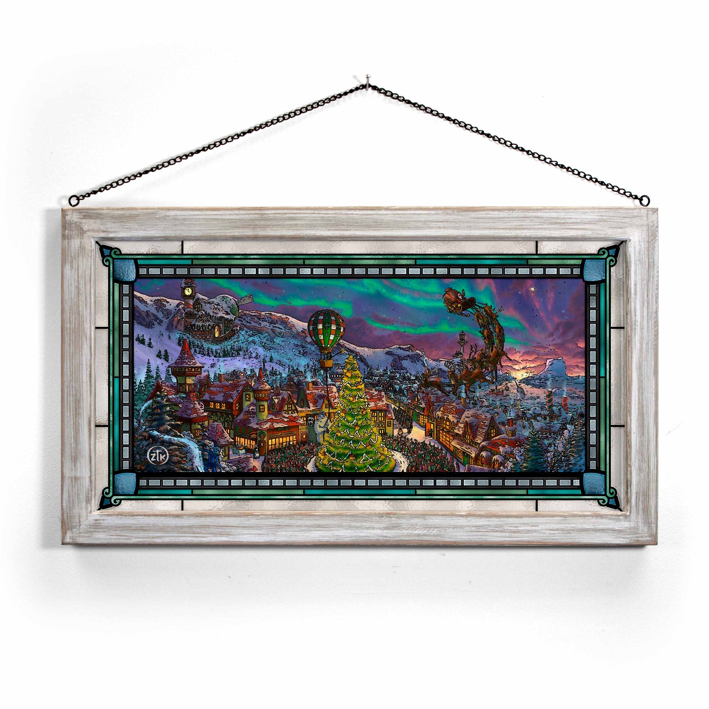 Santa's North Pole - Stained Glass Art