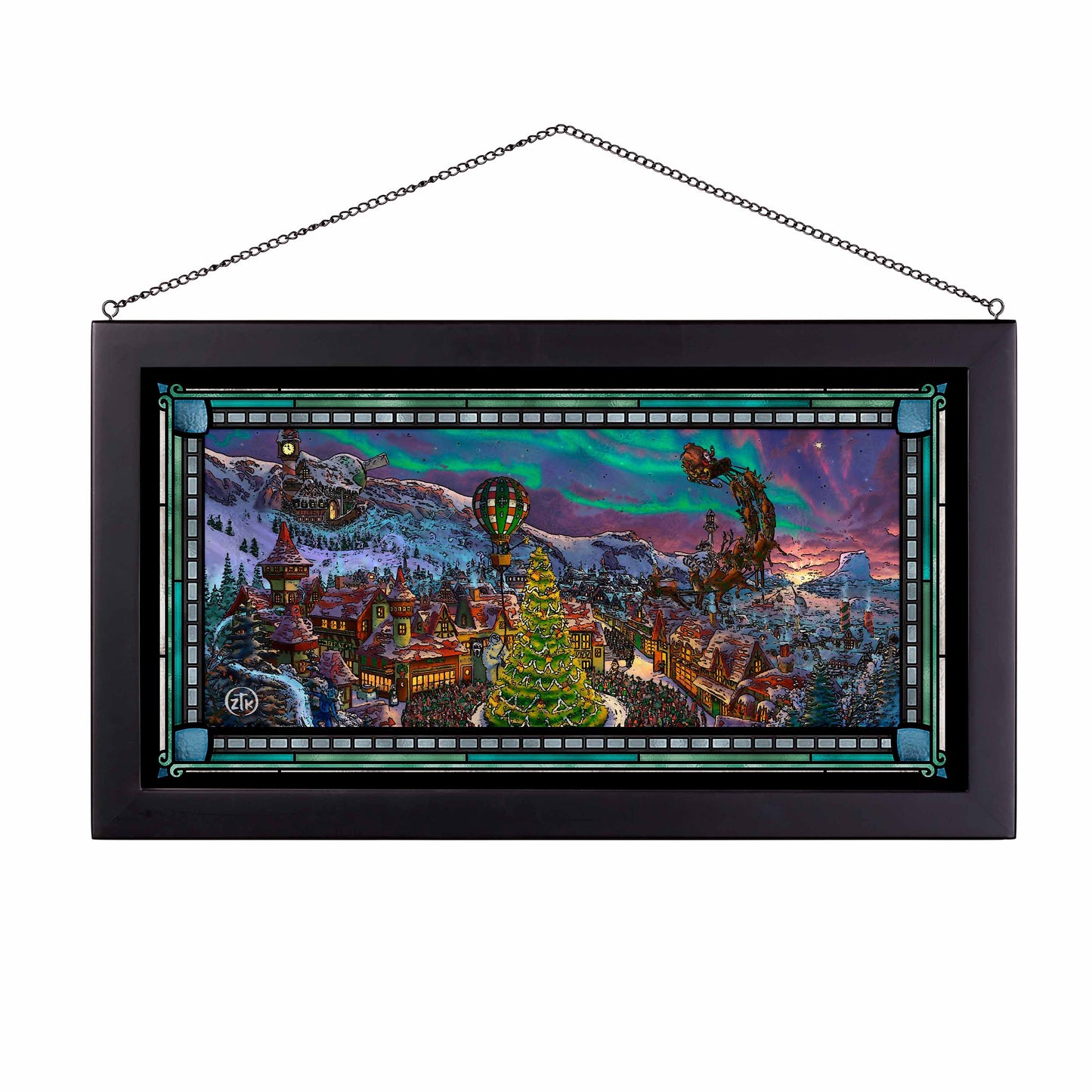 Santa's North Pole - Stained Glass Art