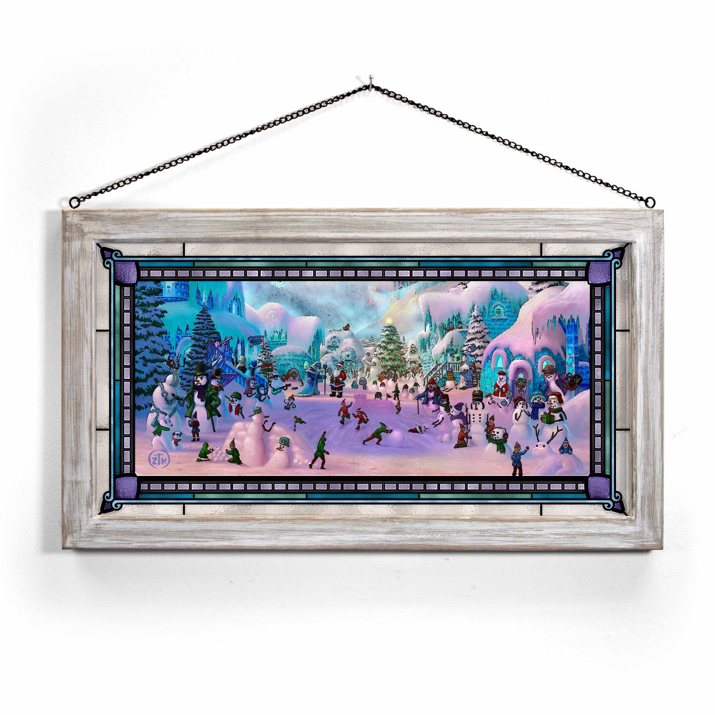 Snowman Sanctuary - Stained Glass Art