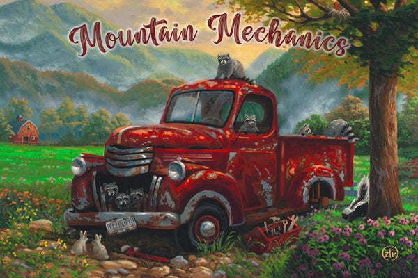 Mountain Mechanics - 12" x 18" Wood Sign