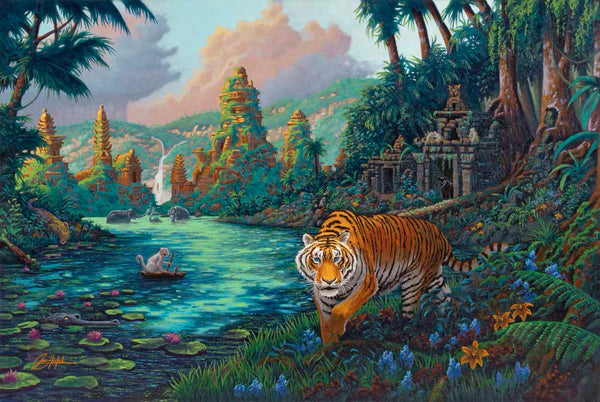 Tiger Jungle - 12" x 18" Wood Sign