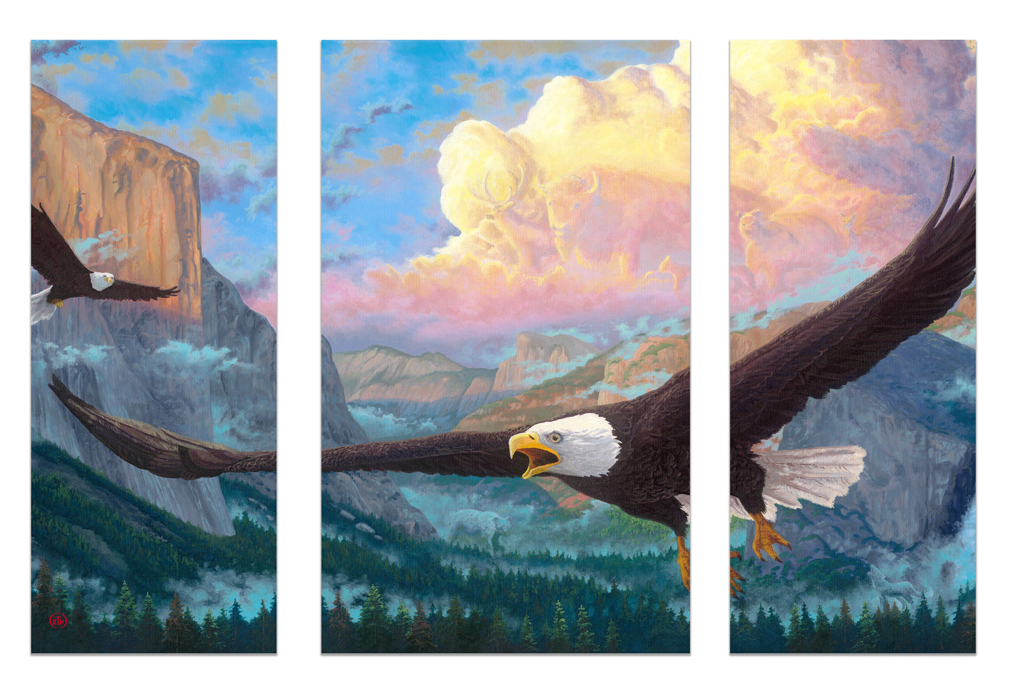 Spirit of Yosemite - Triptych Wood Signs