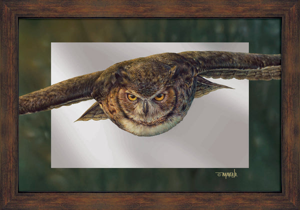 Aerial Intensity - 16" x 24" Mirror Framed Barnwood