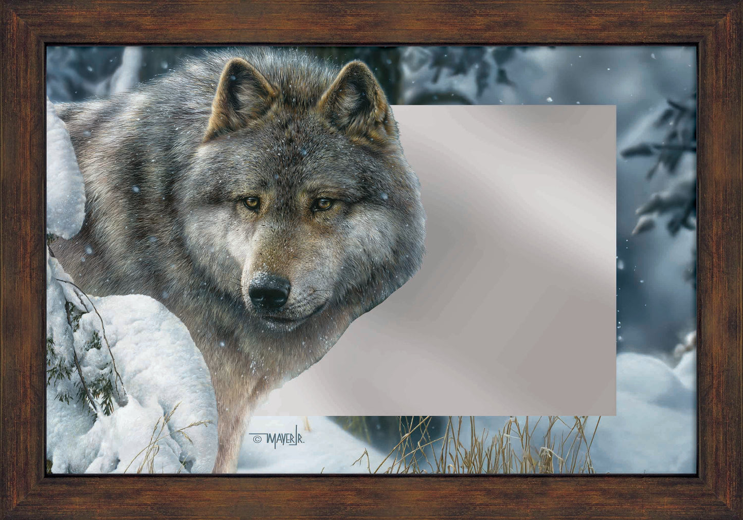 Master of the North - 16" x 24" Mirror Framed Barnwood