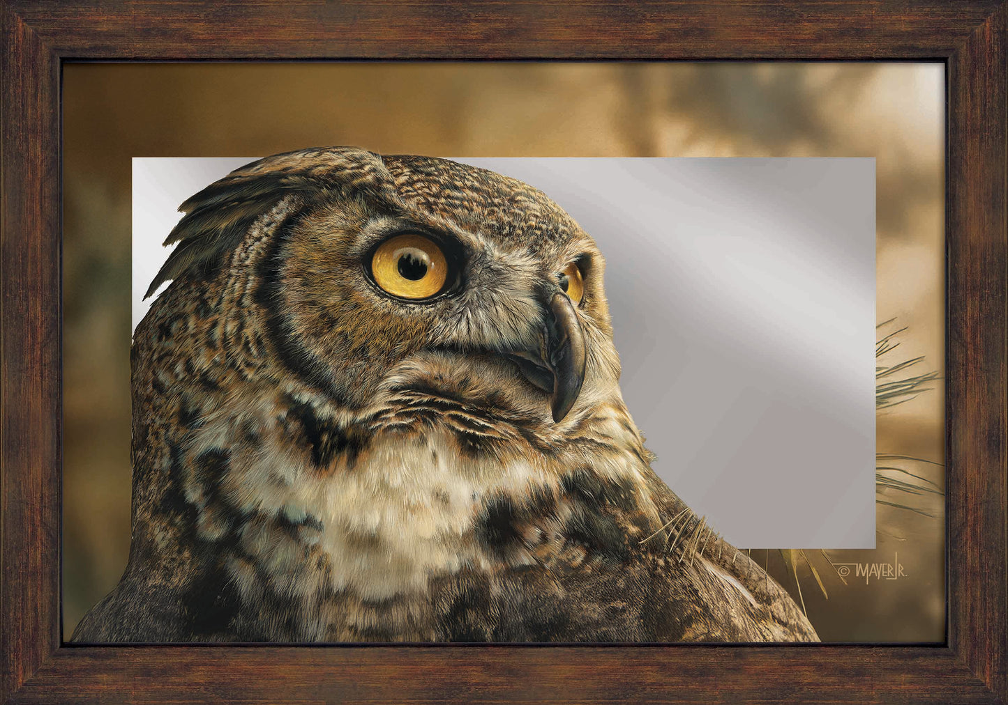 The Great Visionary - 16" x 24" Mirror Framed Barnwood