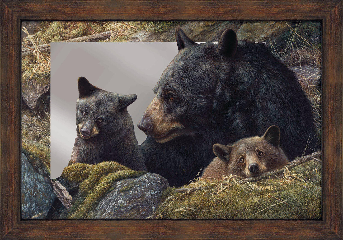 Twice the Love - 16" x 24" Mirror Framed Barnwood