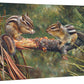 Twin Foragers - 13" x 18" Gallery Wrapped Canvas