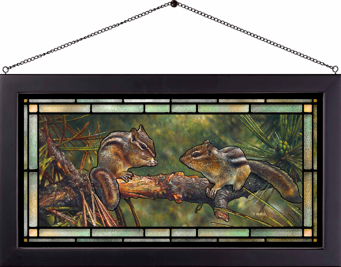 Twin Foragers  - Stained Glass Art