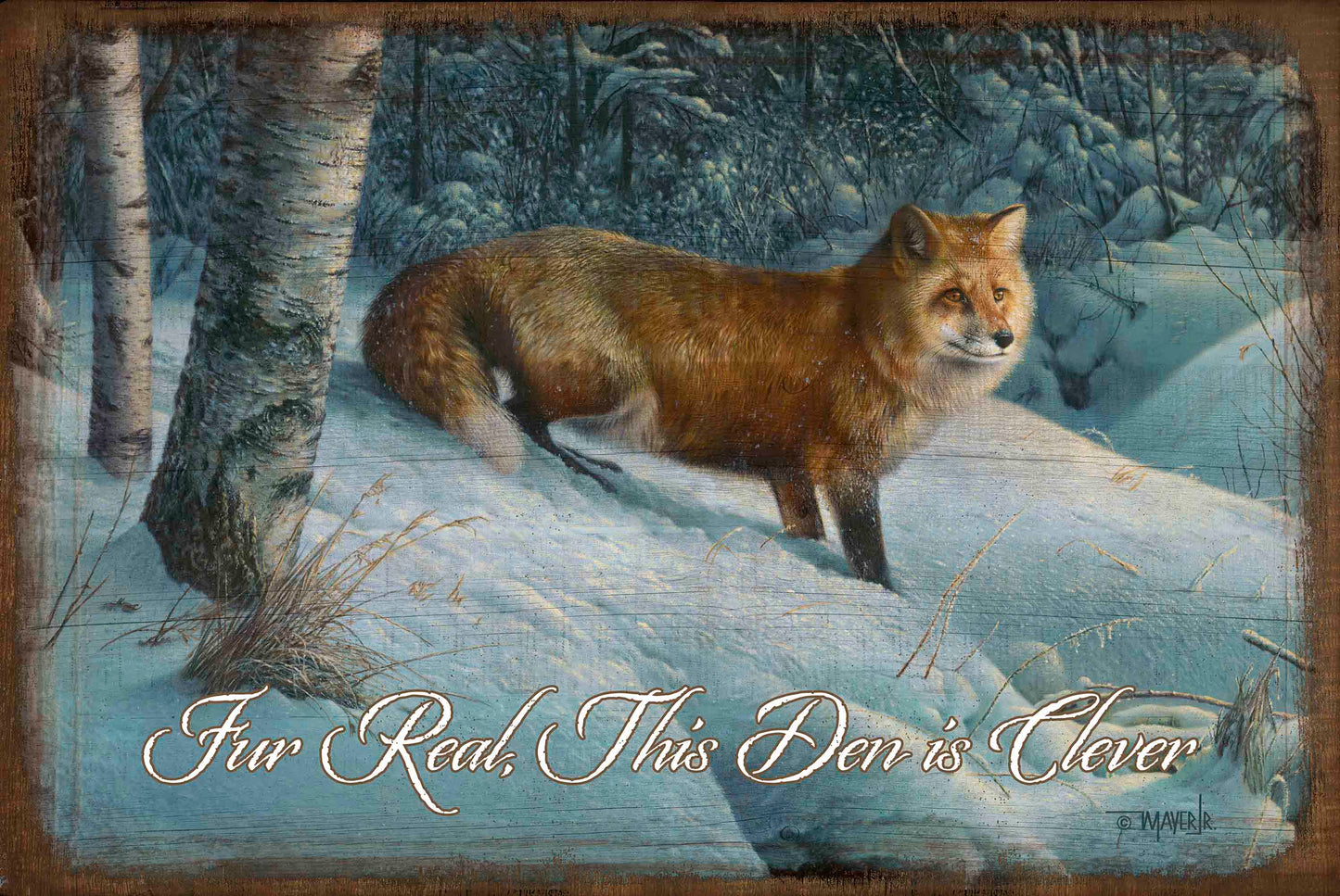 Cautious Roamer - 12" x 18" Wood Sign