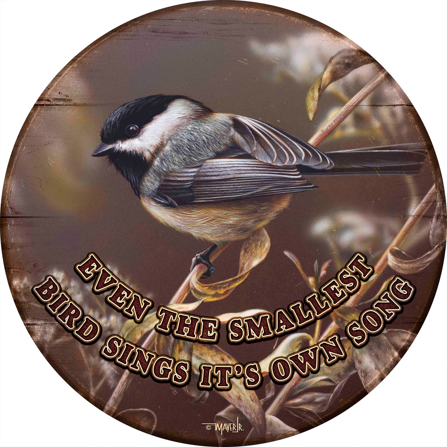 Heart Warmer - 21" Round Wood Sign