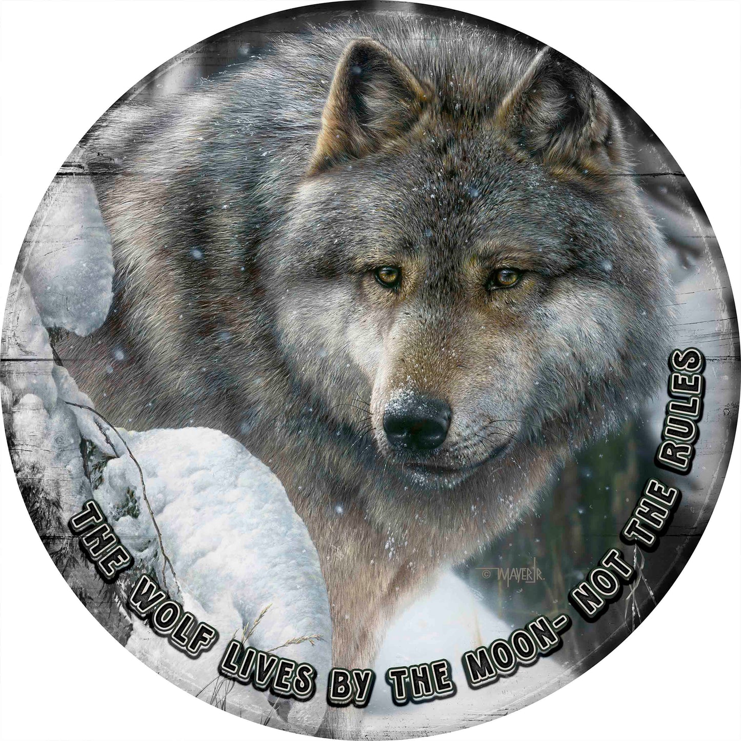 Master of the North - 21" Round Wood Sign