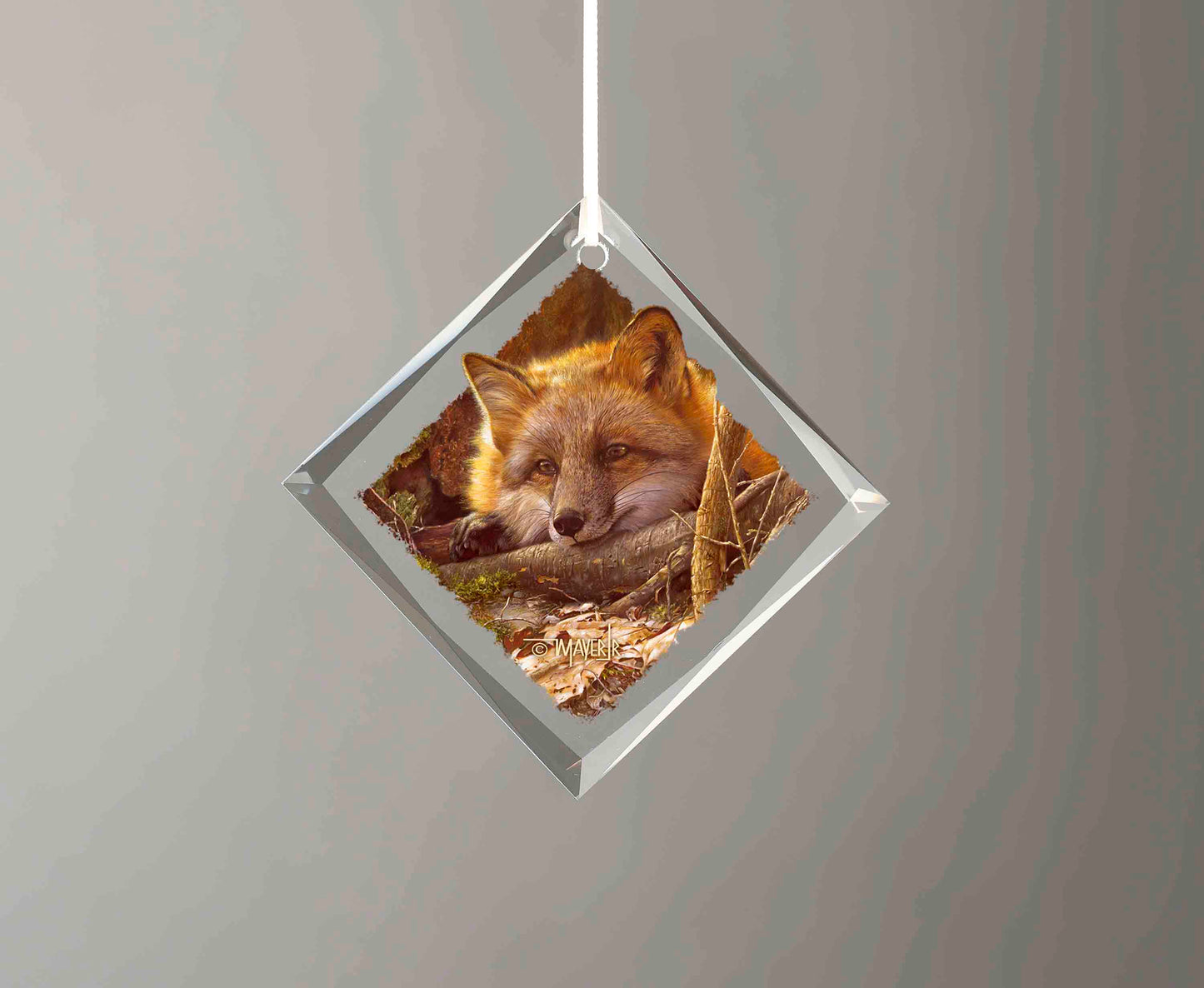 A Touch of Warmth - Diamond-Shaped Glass Ornament