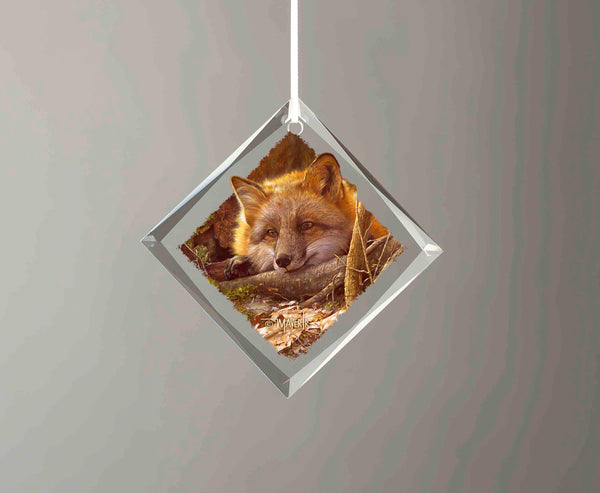 A Touch of Warmth - Diamond-Shaped Glass Ornament