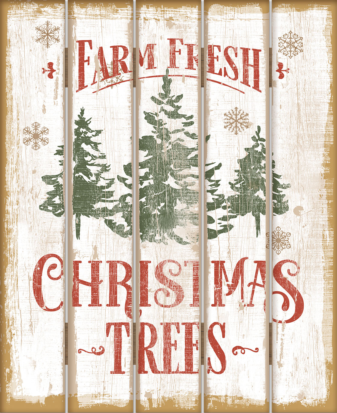 Farm Fresh Christmas - 18" x 22" Pallet Wall Art