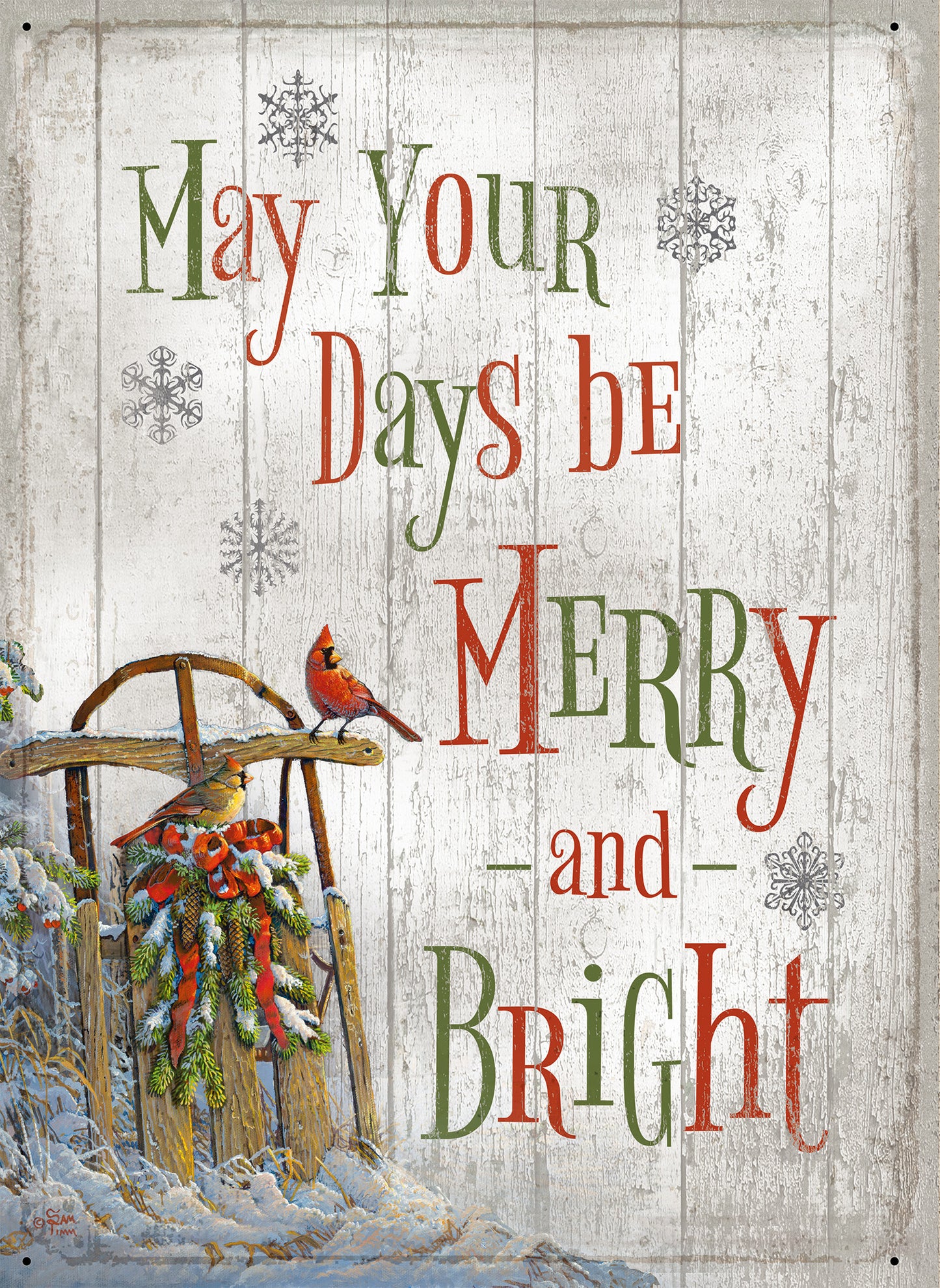 Sled - 12" x 16.75" Tin Sign