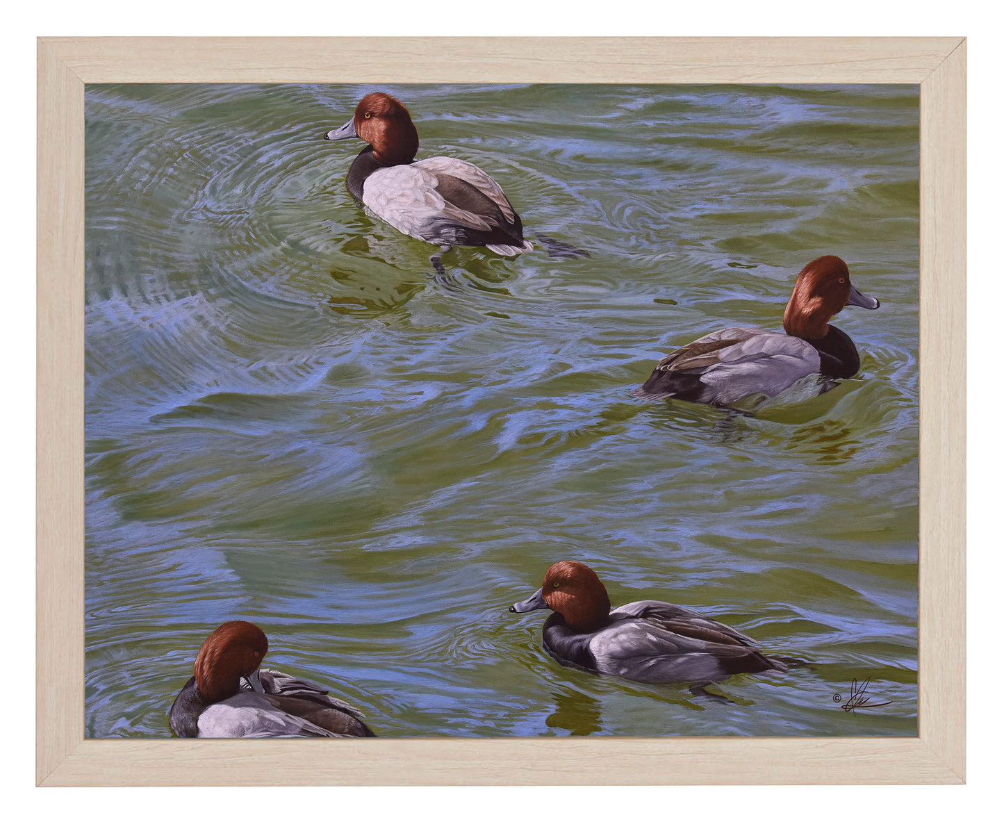 Black and Red on Green - Art Prints
