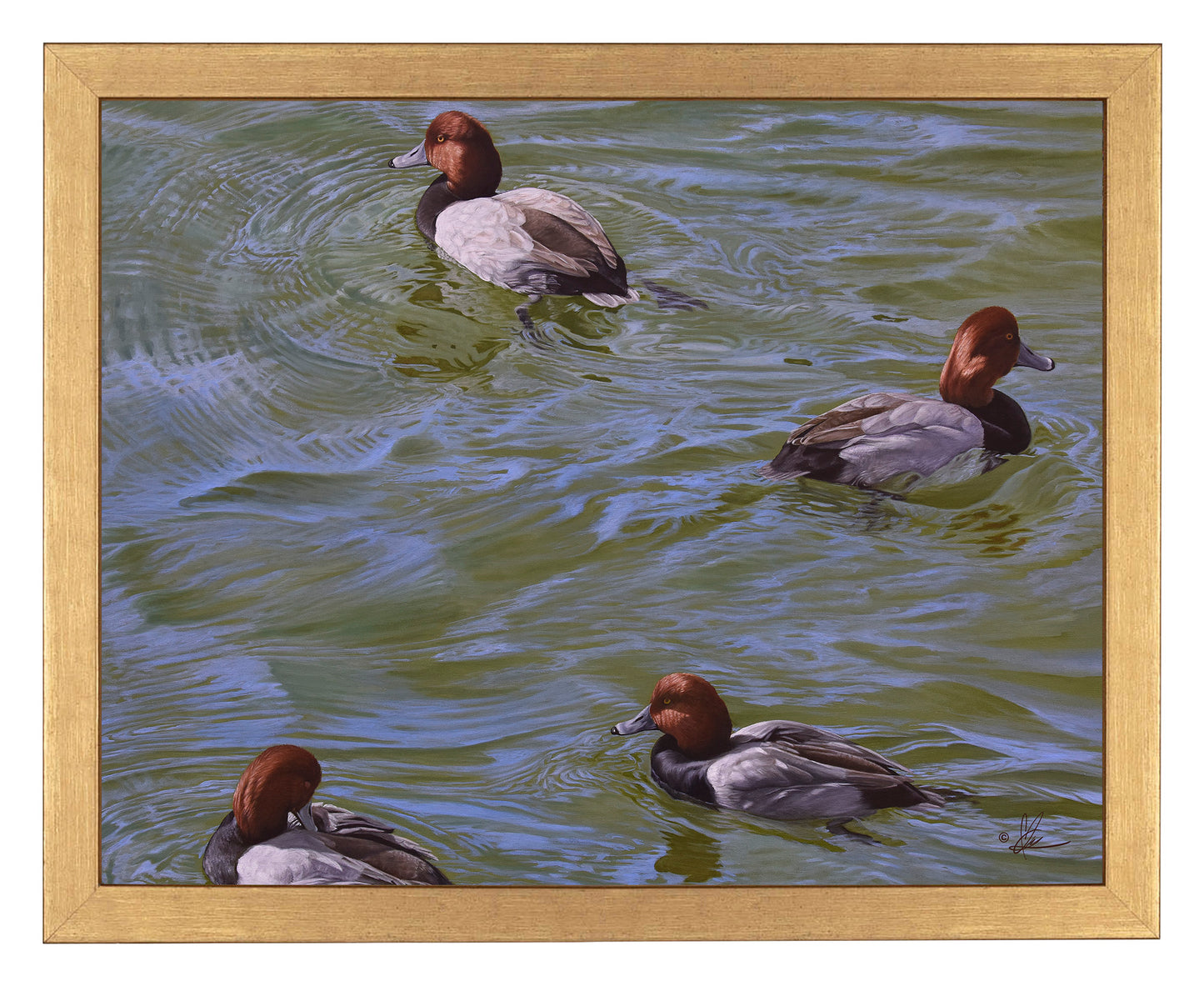 Black and Red on Green - Art Prints