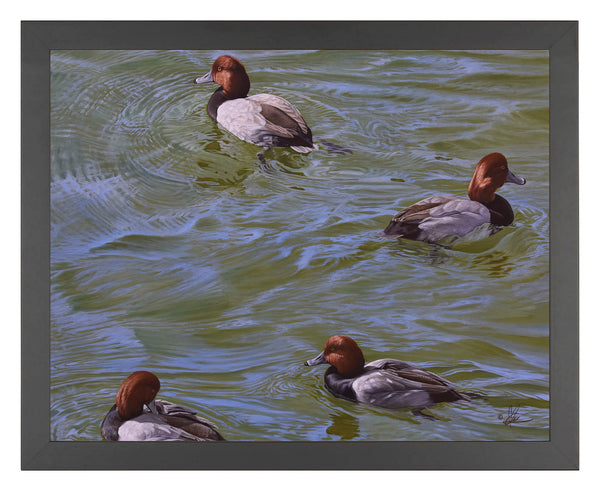 Black and Red on Green - Art Prints