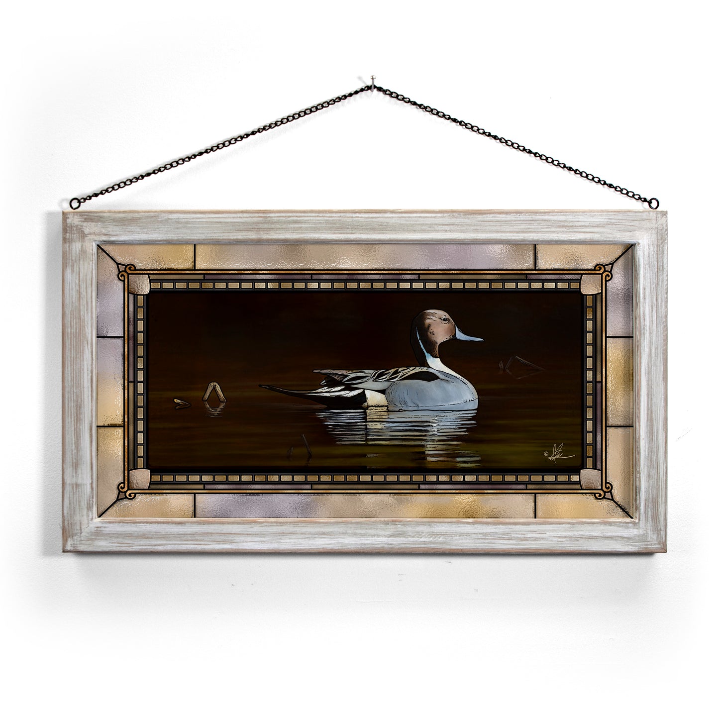 Thankful End to a Great Day Stained Glass Art - Official Ducks Unlimited Art