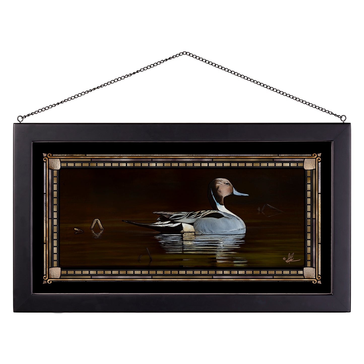 Thankful End to a Great Day Stained Glass Art - Official Ducks Unlimited Art