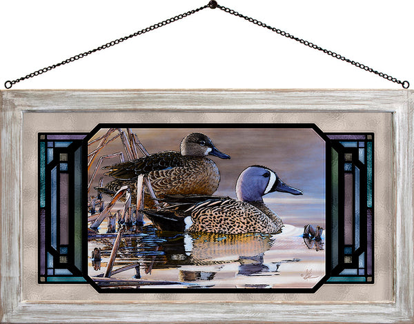 Early Morning Blues - Stained Glass Art