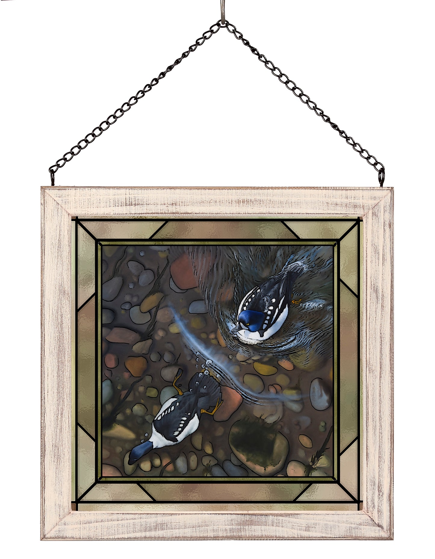 Lamar River Divers - Stained Glass Art