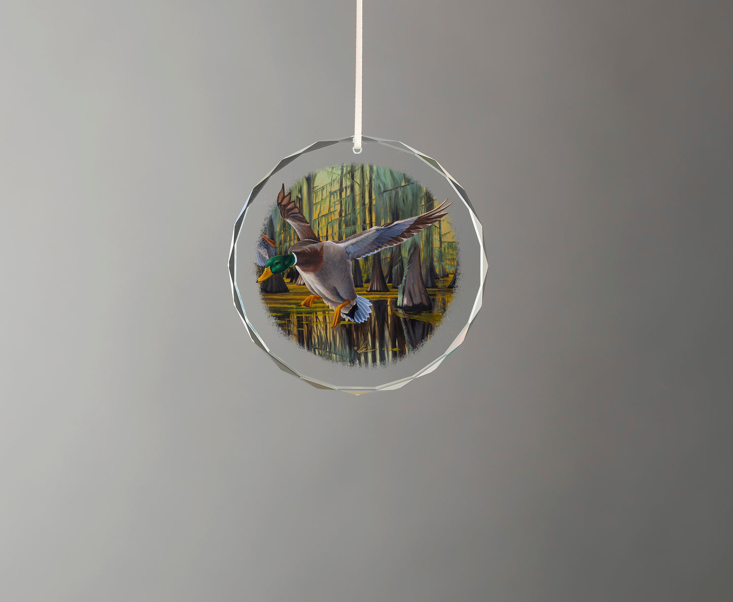 Timber Greenheads - Round Glass Ornament