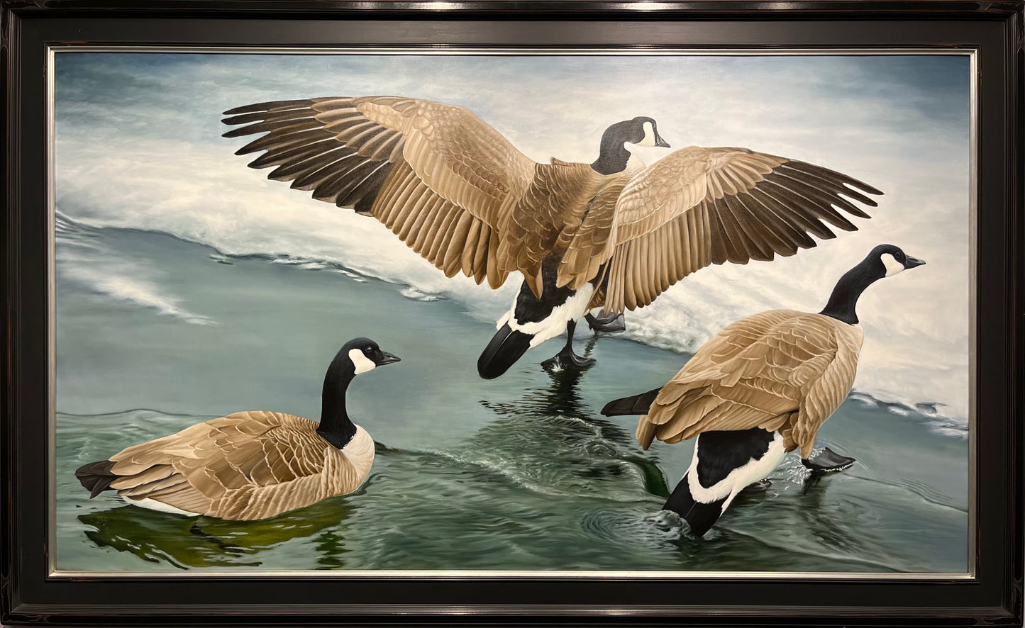 Last Winter in Yellowstone - 40" x 70"  Original Oil Painting