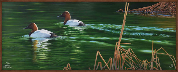 A Beautiful Day 12" x 30" Wood Sign - Official Ducks Unlimited Art