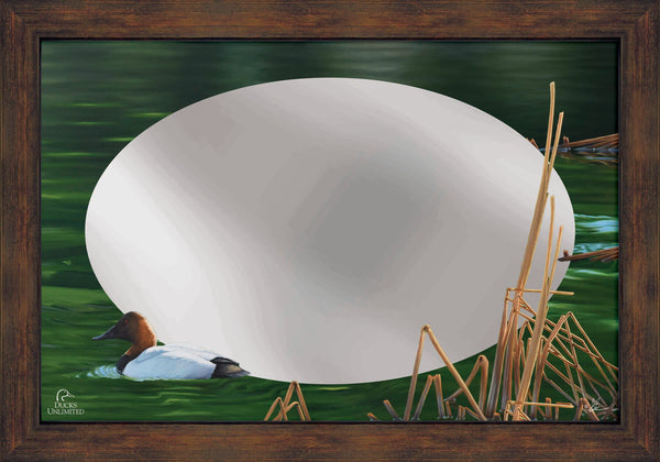 A Beautiful Day 16" x 24" Mirror Framed Barnwood - Official Ducks Unlimited Art