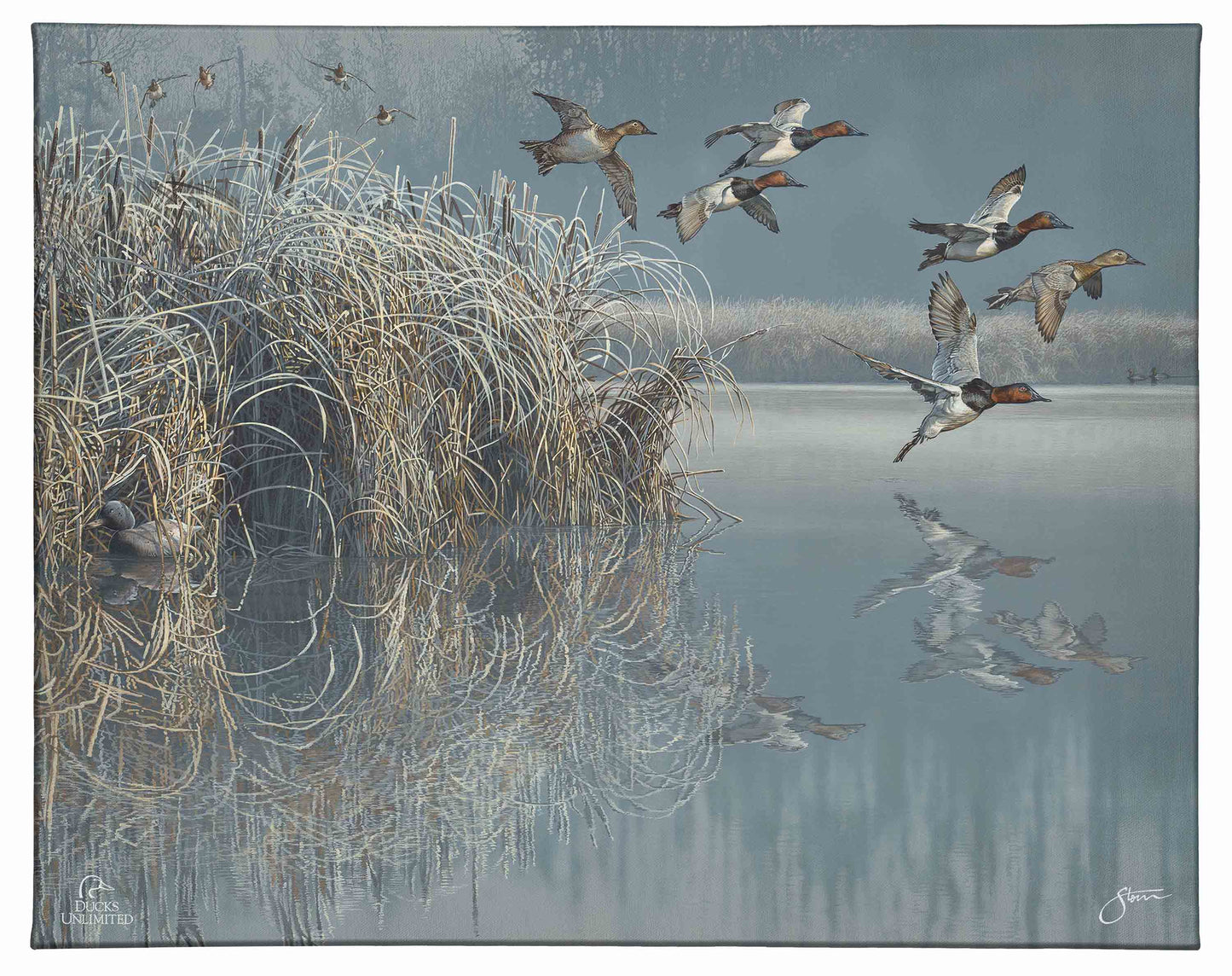 A Hint of Yesteryear Gallery Wrapped Canvas - Official Ducks Unlimited Art