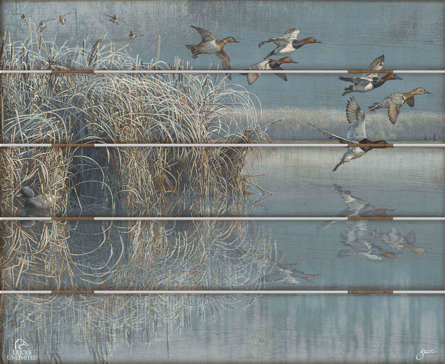 A Hint of Yesteryear 18" x 22" Pallet Wall Art - Official Ducks Unlimited Art