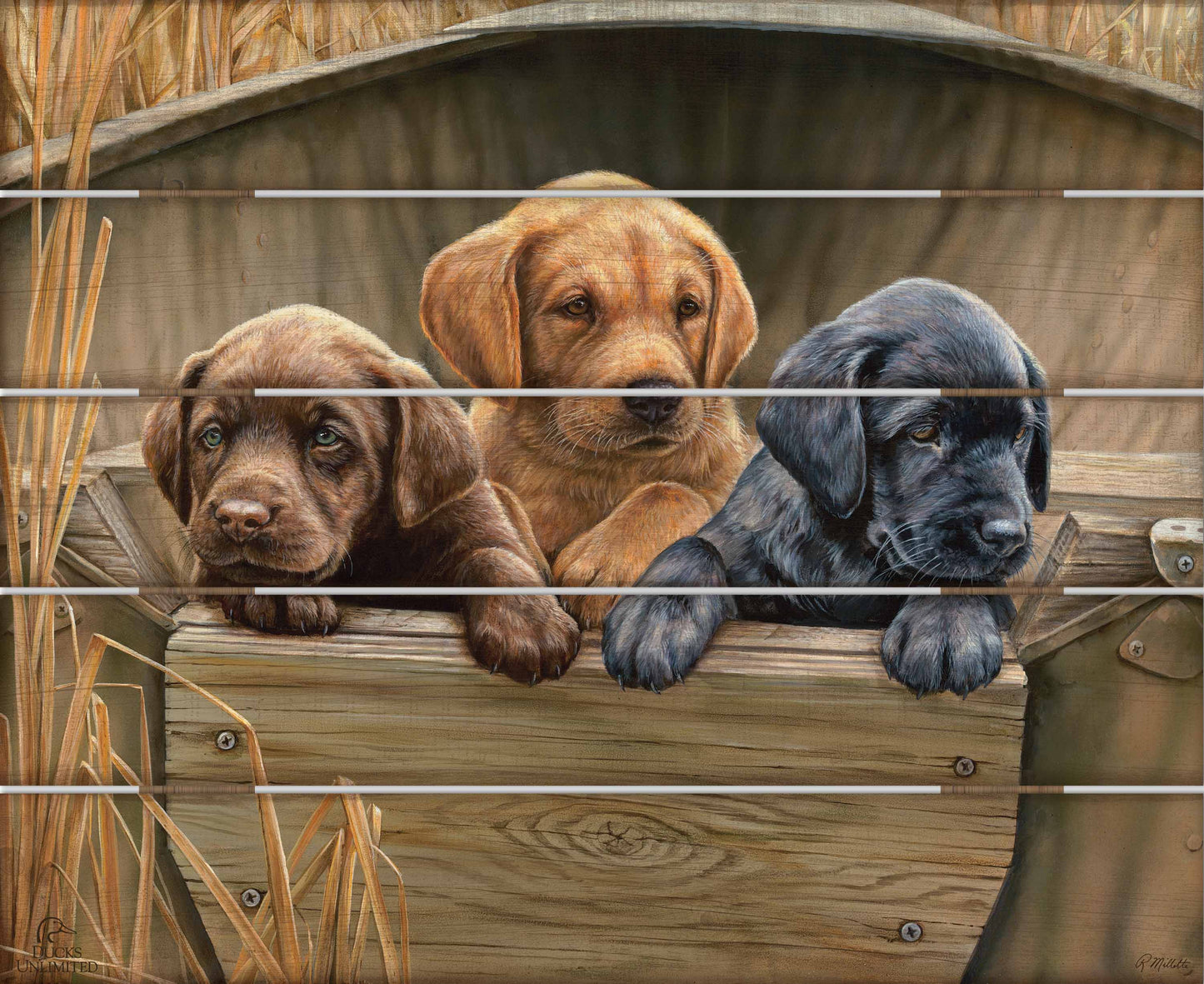 All Hands on Deck 18" x 22" Pallet Wall Art - Official Ducks Unlimited Art