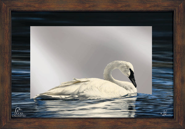 Beautiful 16" x 24" Mirror Framed Barnwood - Official Ducks Unlimited Art