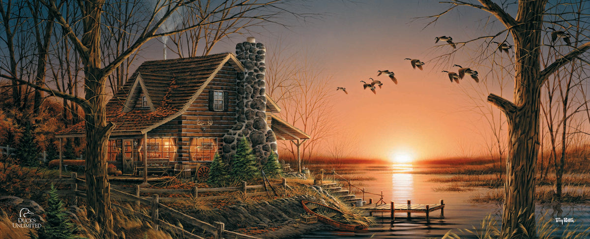 Comforts of Home 12" x 30" Wood Sign - Official Ducks Unlimited Art