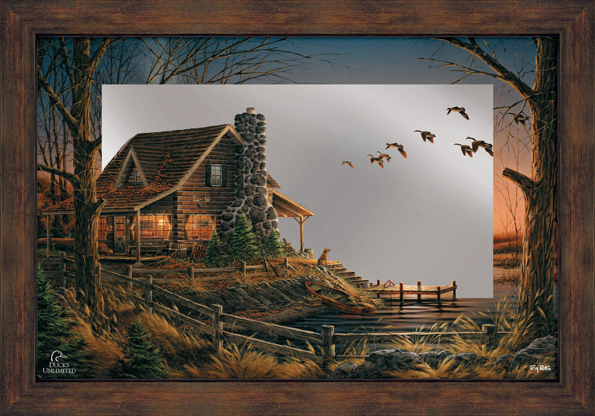Comforts of Home 16" x 24" Mirror Framed Barnwood - Official Ducks Unlimited Art