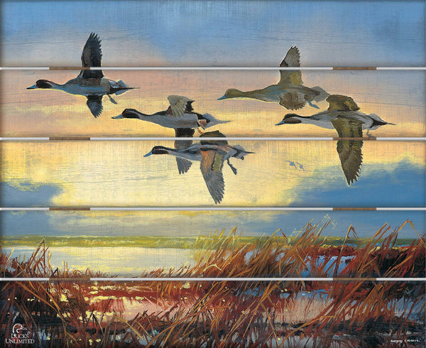 Dawn Patrol 18" x 22" Pallet Wall Art - Official Ducks Unlimited Art