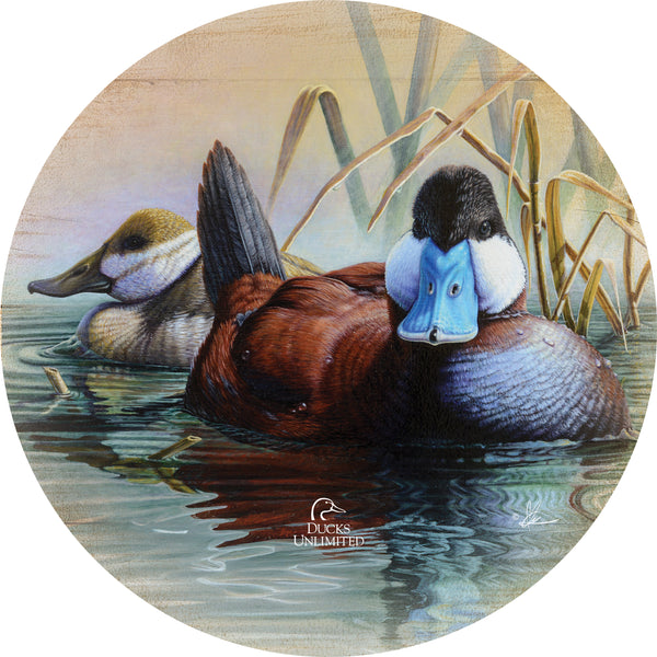 Day Spring 21" Round Wood Sign - Official Ducks Unlimited Art