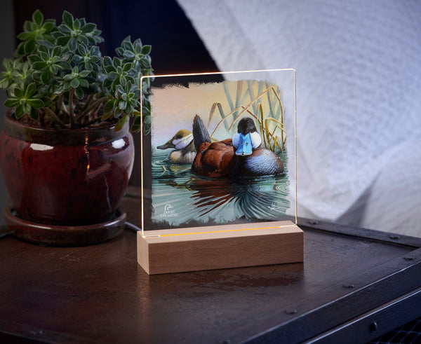 Day Spring 6.37" x 6" Acrylic Nightlight - Official Ducks Unlimited Art