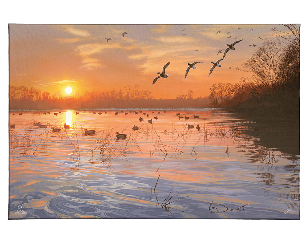 End of a Great Day Gallery Wrapped Canvas - Official Ducks Unlimited Art