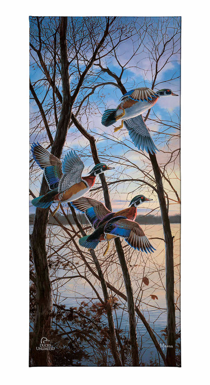 Evening Flight - Wood Ducks Gallery Wrapped Canvas - Official Ducks Unlimited Art