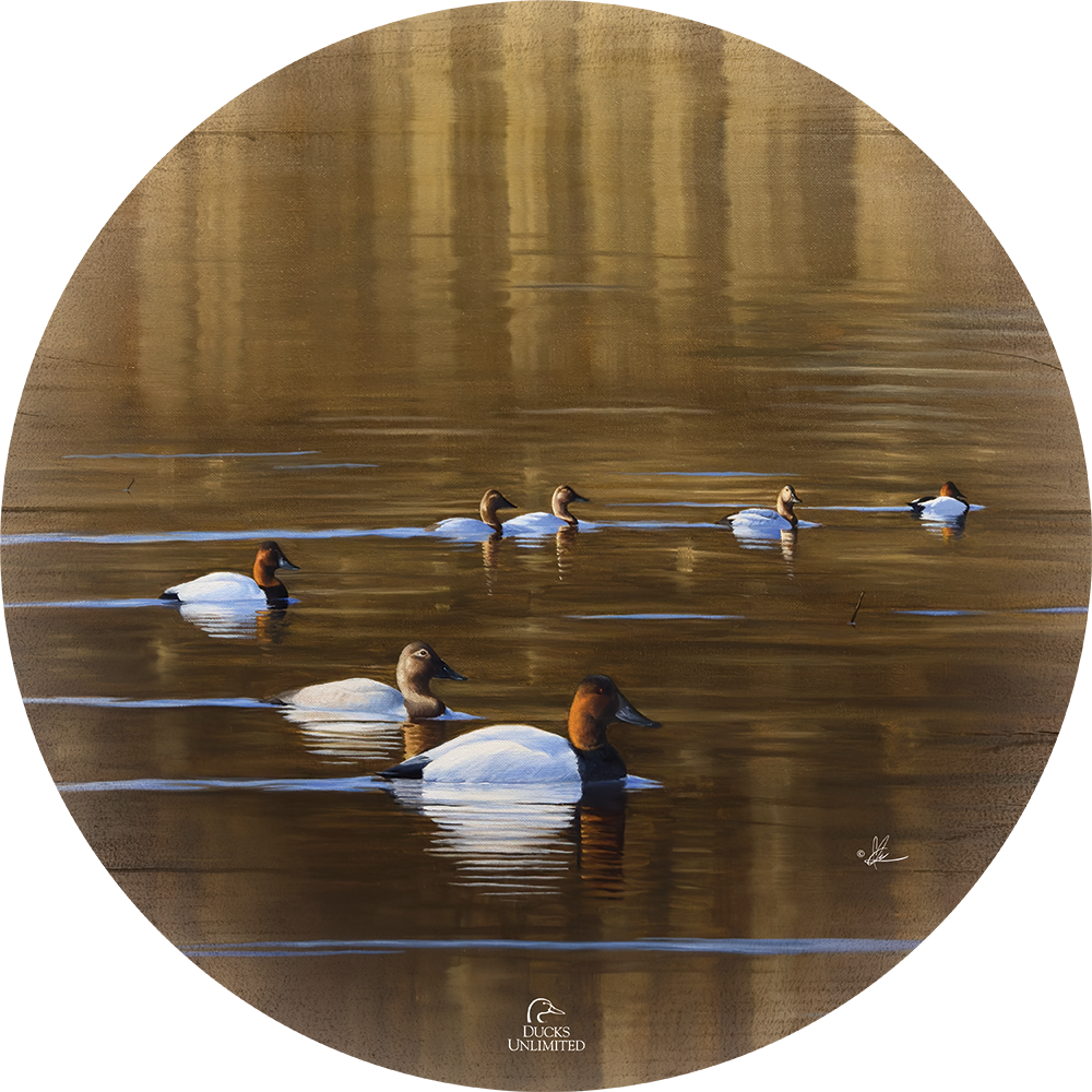 Kings March 21" Round Wood Sign - Official Ducks Unlimited Art