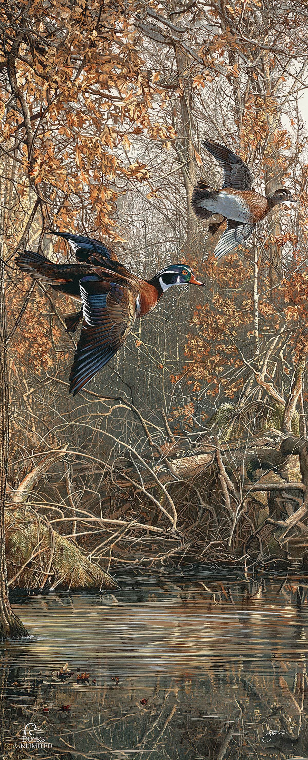 LaGrue Woodies 12" x 30" Wood Sign - Official Ducks Unlimited Art