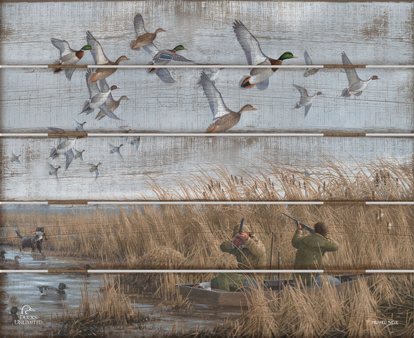 Mallards & Pintails 18" x 22" Pallet Wall Art - Official Ducks Unlimited Art