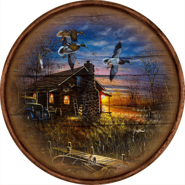 My Favorite Place 21" Round Wood Sign - Official Ducks Unlimited Art