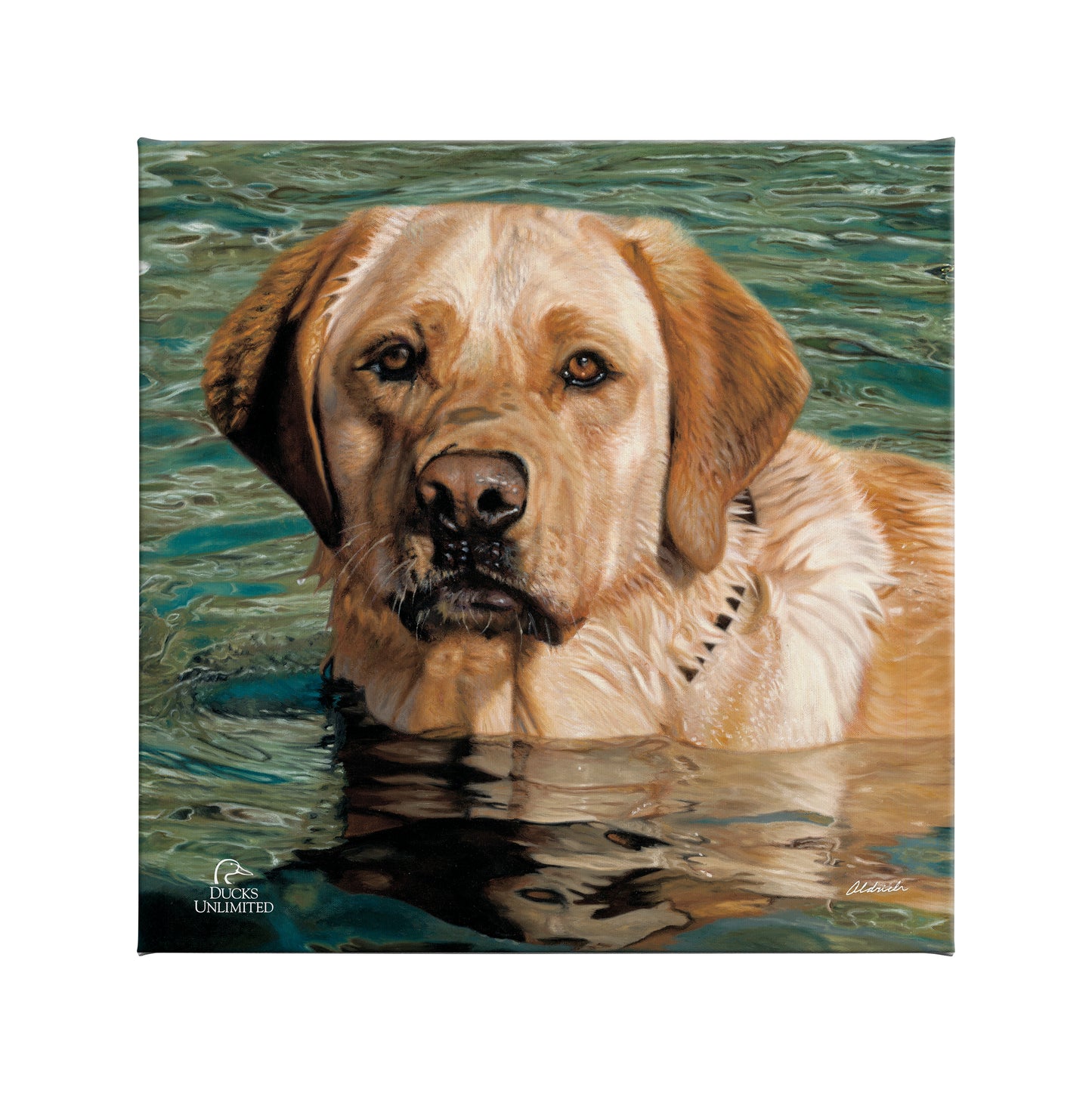 On the Job Yellow Lab Gallery Wrapped Canvas - Official Ducks Unlimited Art